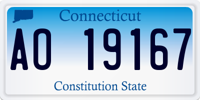 CT license plate AO19167