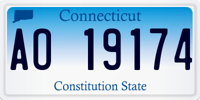 CT license plate AO19174