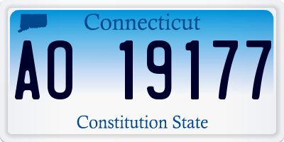 CT license plate AO19177