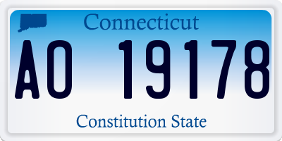 CT license plate AO19178