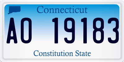 CT license plate AO19183