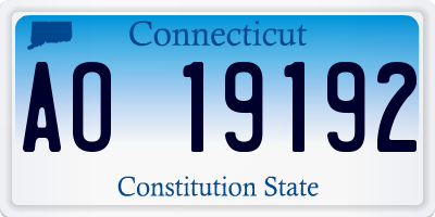 CT license plate AO19192