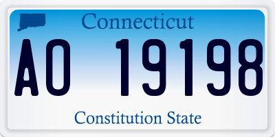 CT license plate AO19198