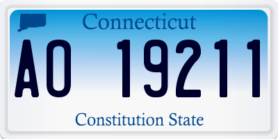 CT license plate AO19211