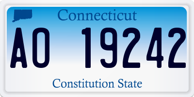 CT license plate AO19242