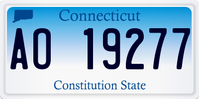 CT license plate AO19277