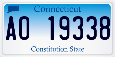 CT license plate AO19338