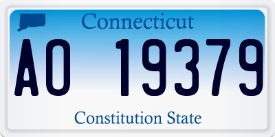 CT license plate AO19379