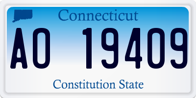 CT license plate AO19409