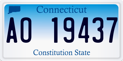 CT license plate AO19437
