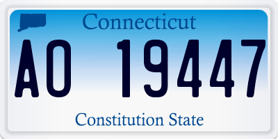 CT license plate AO19447
