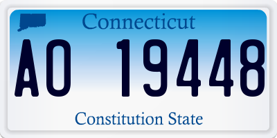 CT license plate AO19448