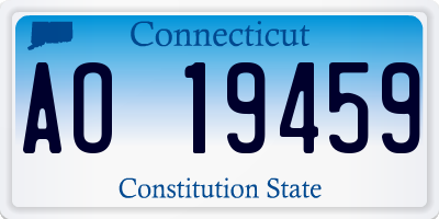 CT license plate AO19459