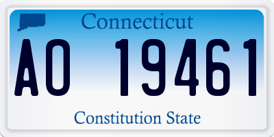 CT license plate AO19461