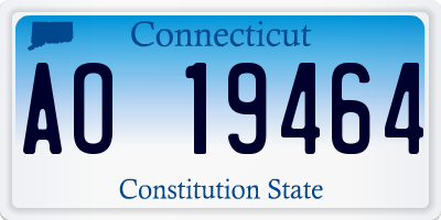 CT license plate AO19464
