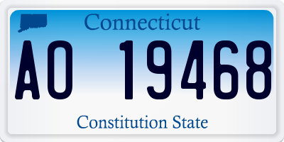 CT license plate AO19468