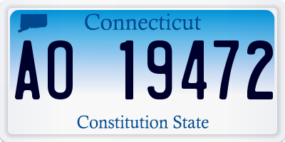 CT license plate AO19472
