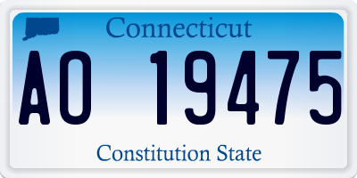 CT license plate AO19475