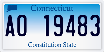 CT license plate AO19483