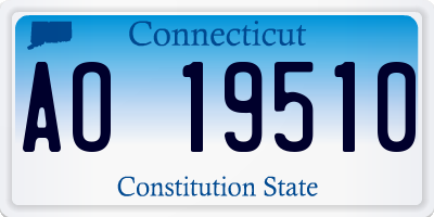CT license plate AO19510