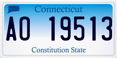 CT license plate AO19513
