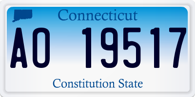 CT license plate AO19517