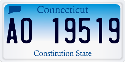 CT license plate AO19519