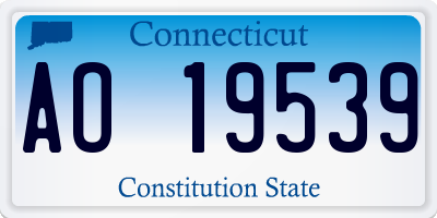 CT license plate AO19539