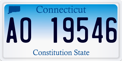 CT license plate AO19546