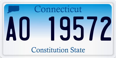 CT license plate AO19572