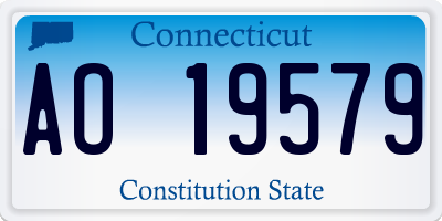 CT license plate AO19579