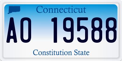 CT license plate AO19588