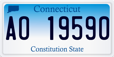 CT license plate AO19590