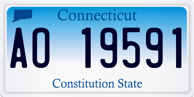 CT license plate AO19591