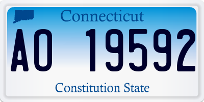 CT license plate AO19592