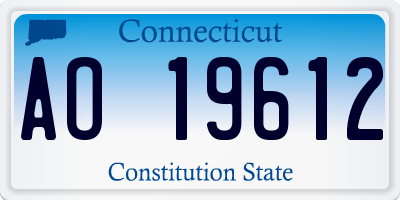 CT license plate AO19612