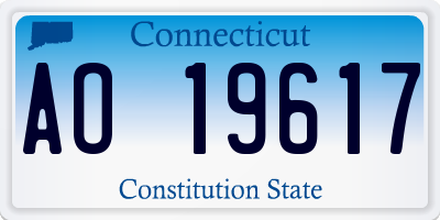 CT license plate AO19617