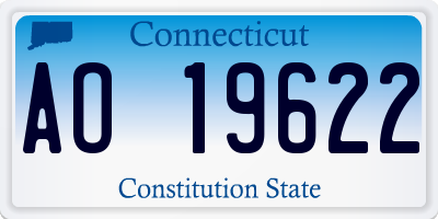 CT license plate AO19622