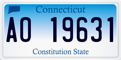 CT license plate AO19631