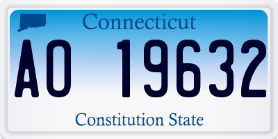 CT license plate AO19632