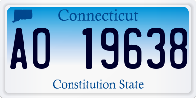 CT license plate AO19638