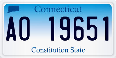CT license plate AO19651