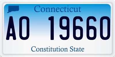 CT license plate AO19660
