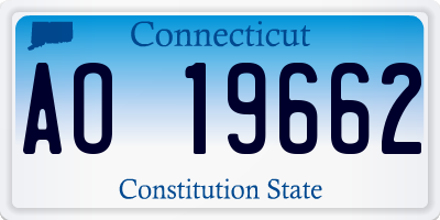 CT license plate AO19662