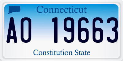 CT license plate AO19663