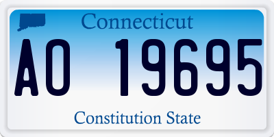 CT license plate AO19695