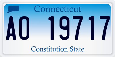 CT license plate AO19717