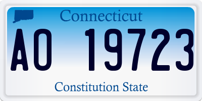 CT license plate AO19723