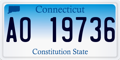 CT license plate AO19736