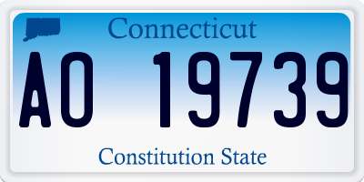 CT license plate AO19739